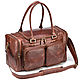 Leather travel bag 'Kimberly' (brown wax). Travel bag. Russian leather Guild. Online shopping on My Livemaster.  Фото №2