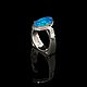 Stylish ring with Australian opal and zircons. Ring. geliar. My Livemaster. Фото №4