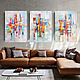 Triptych 'Bright Year' 60/80cm x3, Pictures, Stavropol,  Фото №1