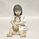 Винтаж: "Объятия" ("Девочка с кошкой") , Nao Lladro, Статуэтки винтажные, Нижний Новгород,  Фото №1
