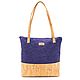 Eco bag purple women's cork handmade, Classic Bag, Moscow,  Фото №1