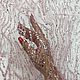 Сеточка, расшитая бисером и двумя размерами пайеток. Кружево. Любимые ткани (кружево, свадебные, вечерние ткани). Ярмарка Мастеров.  Фото №6