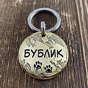 Зоотовары handmade. Livemaster - original item Addressee medallion with paws for a dog. Handmade.