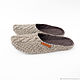 Заказать Мужские домашние тапки вязаные из овечьей шерсти. Марина (Knitted Comfort). Ярмарка Мастеров. . Тапочки Фото №3