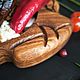 Кабанчик. Блюдо для мяса из дерева. Блюдо. Wood apple decor. Ярмарка Мастеров.  Фото №4
