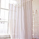 Flora linen curtains with transparent insert and embroidery. Curtains1. Linenburg. Online shopping on My Livemaster.  Фото №2