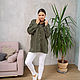 Shirt in man style green. Blouses. NATALINI. My Livemaster. Фото №11