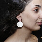 Украшения handmade. Livemaster - original item Earrings onyx mother of pearl 925 silver ALS0062. Handmade.