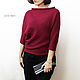  Asymmetric blouse with Bat Sleeve. Jumpers. CUTE-KNIT by Nata Onipchenko. My Livemaster. Фото №4