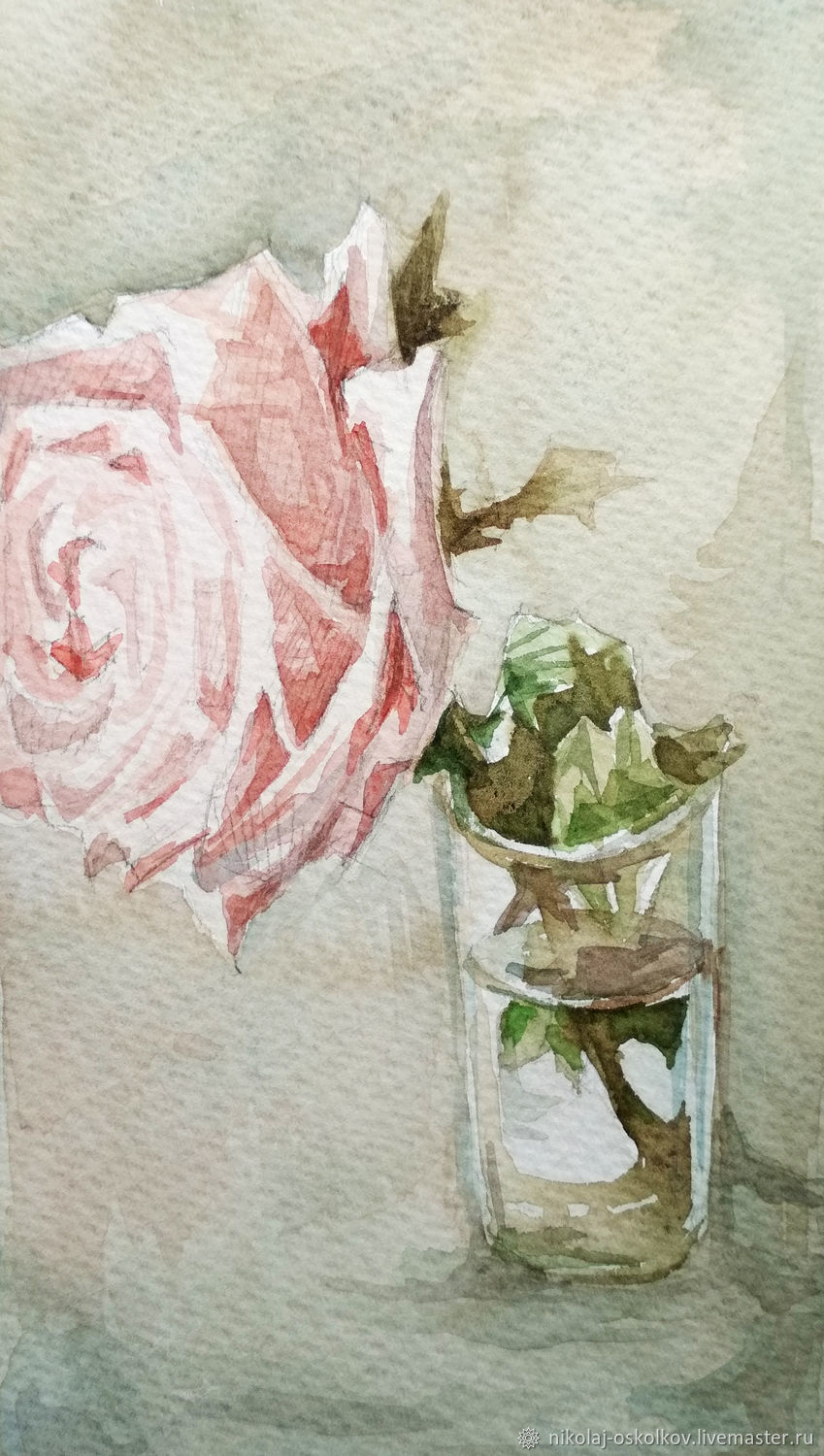 Михаил Врубель роза в стакане