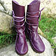 Кожаные мокасины "Purple Dream". Мокасины. HolyCowChic. Ярмарка Мастеров.  Фото №4