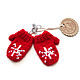 Doll mittens 5 cm knitted red jacquard, Clothes for dolls, Moscow,  Фото №1