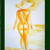 Картины и панно ручной работы. Ярмарка Мастеров - ручная работа Beach watercolors 2020. Handmade.