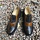 Oxford shoes brown / chocolate black smooth sole. Oxfords. Hitarov (Hitarov). My Livemaster. Фото №6