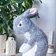 Вязаный спицами зайка. Амигуруми куклы и игрушки. Елена (toysbyHelene). Интернет-магазин Ярмарка Мастеров.  Фото №2