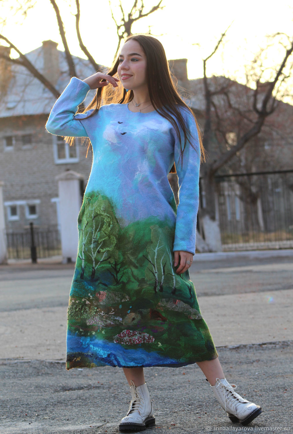 Платье с пейзажем