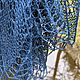 Темно-синяя шаль из льна. Шали. IRINA GRUDKINA Handmade Knitwear. Ярмарка Мастеров.  Фото №11