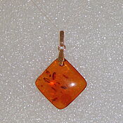 Винтаж handmade. Livemaster - original item Amber Gold 583 Golden Amber Pendant Diamond Pendant Vintage USSR. Handmade.