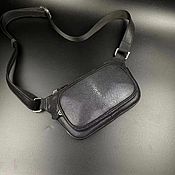 Сумки и аксессуары handmade. Livemaster - original item Waist bag made of genuine polished sea stingray leather.. Handmade.