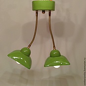 Для дома и интерьера handmade. Livemaster - original item Ceiling lamp with two lamps on flexible tubes. Handmade.