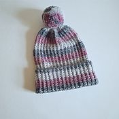 Аксессуары handmade. Livemaster - original item Knitted hat with Welt turned 