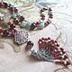 Necklace with pendant 'Royal Lotus' (ruby, agate, aventurine, accessories LUX). Necklace. Pani Kratova (panikratova). My Livemaster. Фото №6