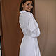 Order Linen dress with a white stand-up collar. molinialife. Livemaster. . Dresses Фото №3