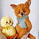 The Fox with the chicken. fox foxes pup, Teddy, collectible toy. Teddy Toys. NatalyTools (natalytools). Online shopping on My Livemaster.  Фото №2