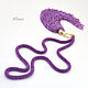 Purple and gold-sautoir with beaded brush. Necklace. Altania, beaded jewelry. Online shopping on My Livemaster.  Фото №2