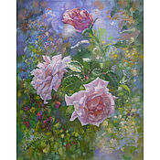 Картина Ромашки букет цветы маслом на холсте живопись