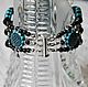 Bracelet made of blue beads with embossed Blue. Bead bracelet. lawanda. Online shopping on My Livemaster.  Фото №2
