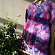  Hand painted Taidai Blue Purple S. Sweatshirts. Kozachenko_Hand painted clotthing. Online shopping on My Livemaster.  Фото №2