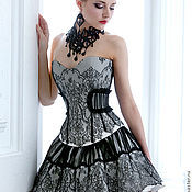 черное Платье шелковое "Дива" с открытой спиной