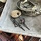 Серьги из черненого серебра, золота с необработанным рубином. Серьги классические. Зачарованная (Александра). Ярмарка Мастеров.  Фото №6