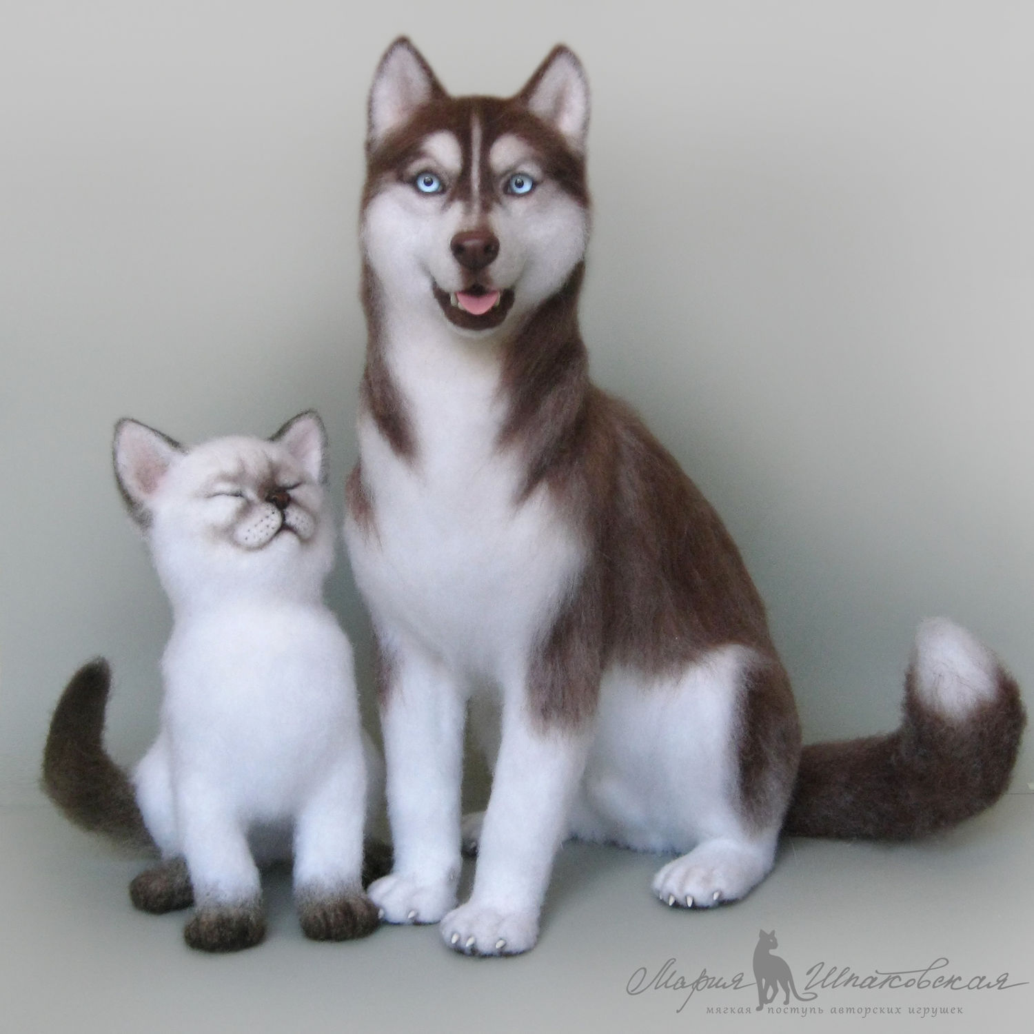 Валяная игрушка котенок Валяная игрушка котенок
