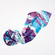 Silk turquoise-purple scarf, chiffon. Wraps. ArtBeklov. My Livemaster. Фото №5