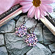 Bridal earrings made of beads and rhinestones MOUNTAIN LAVENDER. Earrings. Juliya Laborera. My Livemaster. Фото №4