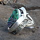 Adaya Ring with malachite made of 925 sterling silver HC0015-3. Rings. Sunny Silver. My Livemaster. Фото №6