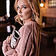 Order Pink women's sweater for autumn to order. Kardigan sviter - женский вязаный свитер кардиган оверсайз. Livemaster. . Sweaters Фото №3