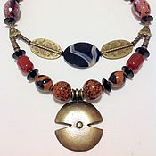 Украшения handmade. Livemaster - original item Necklace in the ethnic style of the natural stones line the fate.. Handmade.