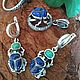 Серьги "Скарабеи", scarab, скарабей , жук , лазурит, Серьги классические, Москва,  Фото №1