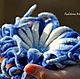 Войлочная брошь "Blue chrysanthemum", Брошь-булавка, Мценск,  Фото №1