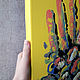 Сочная абстракция на желтом - натюрморт, акрил, квадрат 50 см. Картины. Lasingla. Ярмарка Мастеров.  Фото №4