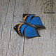 Brooch leather Butterfly Kallima