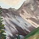 Oil painting with mountains and coniferous trees ' Snow-capped mountains». Pictures. letymary (letymary). Online shopping on My Livemaster.  Фото №2
