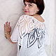 Fishnet blouse 'snow white' summer knitting. Blouses. Lace Shawl by Olga. My Livemaster. Фото №4