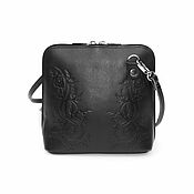 Сумки и аксессуары handmade. Livemaster - original item Crossbody bag: Handbag leather women`s black Ella Mod. S83t-711. Handmade.