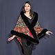 Pavloposadsky shawl 'Vernissage' with fur, Shawls, Moscow,  Фото №1