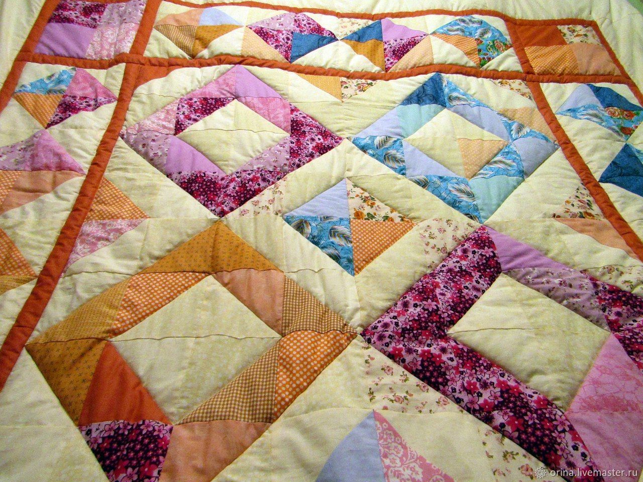 блоки из ромбов пэчворк. восточный пэчворк лоскутное шитье. американский хлопок для пэчворка. пэчворк одеяло ромбы. каффе фассетт пэчворк.