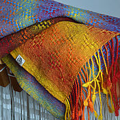 Аксессуары handmade. Livemaster - original item The scarf is patterned and bright. Hand weaving. Handmade.